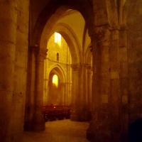 IN THE DIM LIGHT OF CASAMARI ABBEY  (ITALY) HIGH EXPRESSION OF MONASTIC GOTHIC ARCHITECTURE