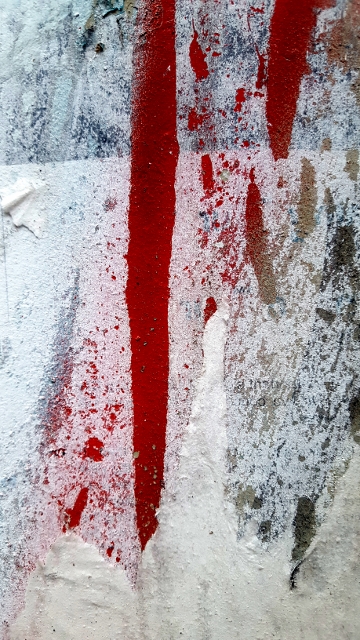 THAT LONG RED TRAIL… / PHOTOS OF TORN POSTERS IN THE STREETS OF LUXEMBOURG (#15)